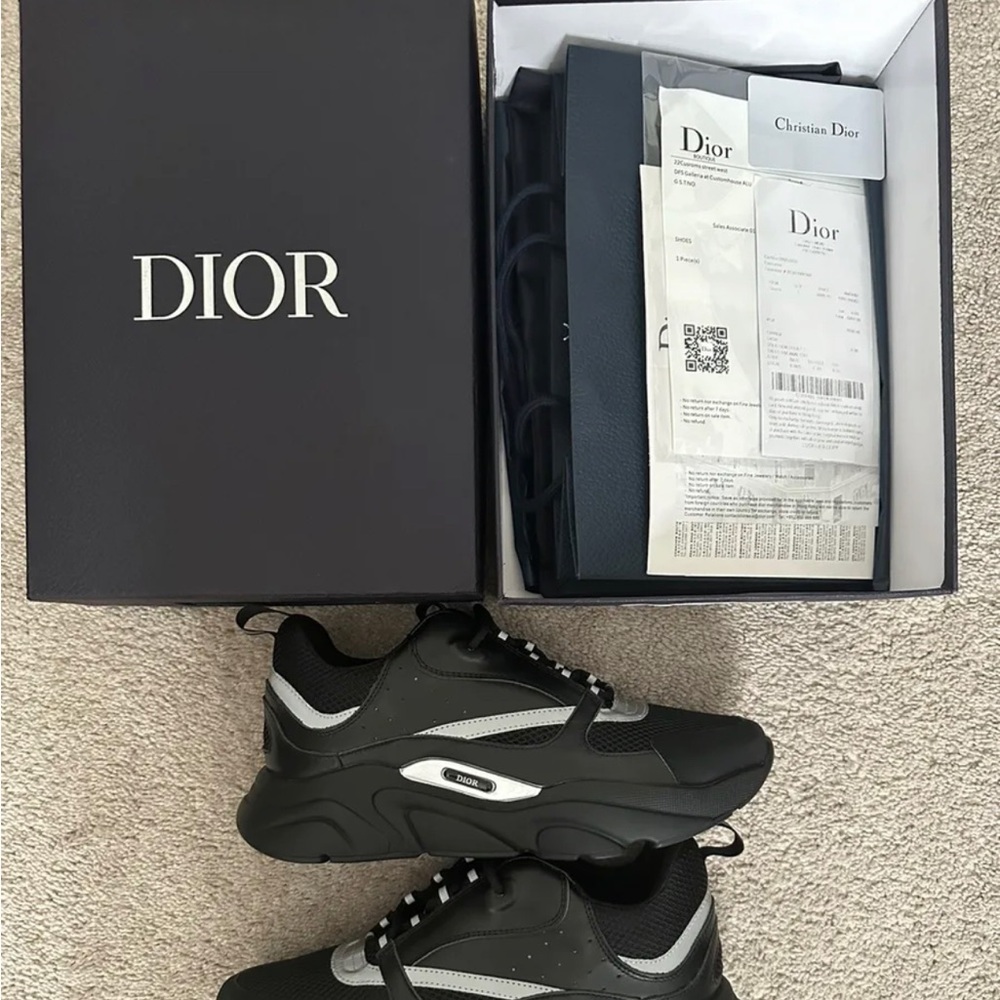 Dior b22 black and silver